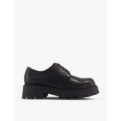 Vagabond Womens Black Matt Cosmo 2.0 Mid-heel Leather Shoes 6