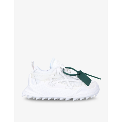 Off-white Oddsy-1000 Brand-embroidered Woven Low-top Trainers In White