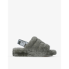 Ugg Fluff Yeah Sheepskin Slingback Slippers In Green