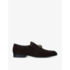 Kurt Geiger Men's Hugh Eagle Head Quilted Slip On Loafers In Brown