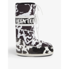 MOON BOOT CLASSIC COW-PRINT WOVEN SNOW BOOTS