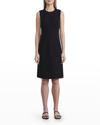 Lafayette 148 Stretch Wool Sheath Dress In Black