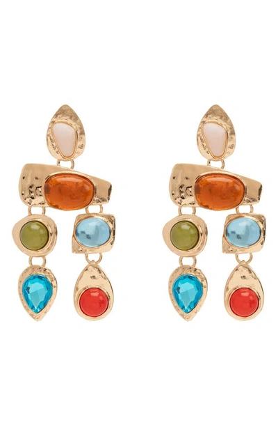 Petit Moments Resin Stone Drop Earrings In Sunset