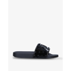 Valentino Vlogo Rubber Slide In Black