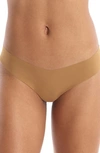 Commando Classic Microfibre Thong In Caramel