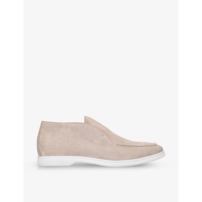 Eleventy Slip-on Suede-leather Boots In Camel