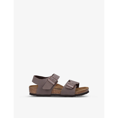 Birkenstock Kids' New York Faux-leather Sandals 4-9 Years In Brown