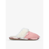 Barbour Lydia Mule Suede Slippers In Pink Comb