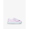 KENZO KENZO GIRLS PALE PINK KIDS ICON TIGER LEATHER TRAINERS 6-9 YEARS,52112943