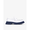 Alexander Mcqueen Wander Chunky Lug Loafers In White/comb