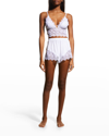 Cosabella Allure Sleep Cami Boxer Shorts Pajama Set In White
