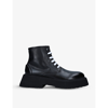 MARSÈLL MICARRO LACE-UP LEATHER ANKLE BOOTS
