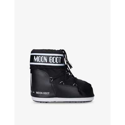 Moon Boot Kids' Classic Low Branded Nylon Snow Boots 3-7 Years In Black