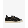 ZADIG & VOLTAIRE ZV1747 JEWEL-EMBELLISHED LEATHER TRAINERS
