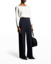 THE ROW GALA WIDE-LEG CREPE PANTS