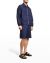 Jil Sander Men's Canvas Bomber Jacket In Dark Blue