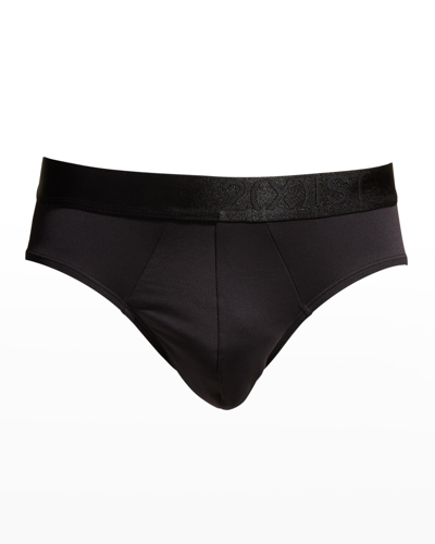2(x)ist Men's Electric No-show Low-rise Briefs In Black