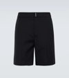 Givenchy Logo Plaque Bermuda Shorts In Black