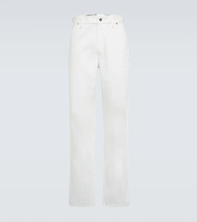 Jil Sander Waist-tab Straight-leg Jeans In White