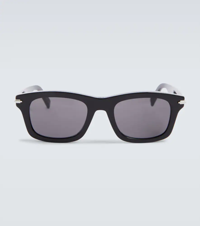 Dior Dm40059i Black Wayfarer Sunglasses In Shiny Black / Smoke