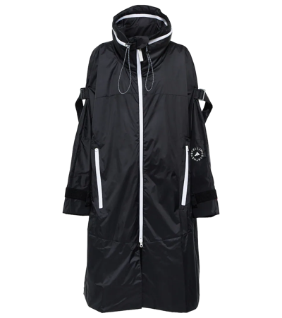 Adidas By Stella Mccartney Logo-print Recycled-fibre Ripstop Parka In Black