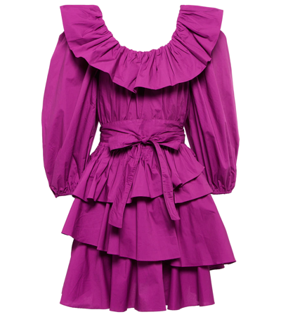 Ulla Johnson Giselle Ruffle-detail Dress In Purple