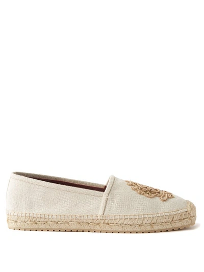 Dolce & Gabbana Boccaccio Espadrilles Dg Coat Of Arms In Beige