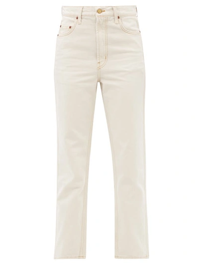 B Sides Plein High-rise Straight-leg Jeans In Neutrals