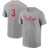 Nike Men's Bryce Harper Gray Philadelphia Phillies Name Number T-shirt In Gray