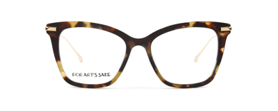 For Art's Sake Paris Op252 Cat Eye Blue Light Eyeglasses In Clear