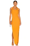 Helmut Lang Embellished Twist Maxi Dress In Apricot