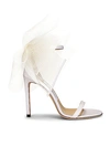 Jimmy Choo Aveline 100 Bow-embellished Grosgrain Sandals In Latte