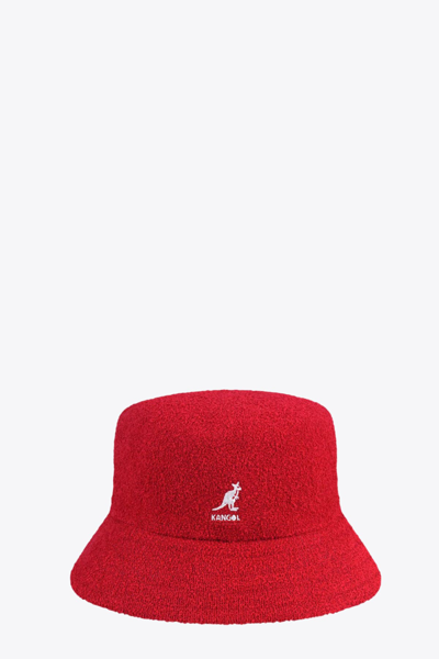 Kangol Furgora Bucket Red Eco-fur Bucket Hat In Rosso