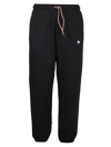 Marcelo Burlon County Of Milan Embroidered Cross Cotton Sweatpants In Black Multicolor