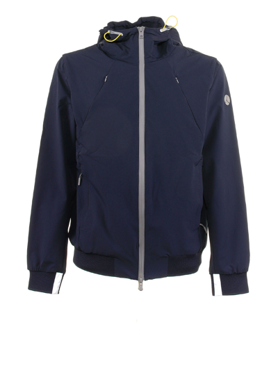 People Of Shibuya Dark Blue Technical Fabric Jacket In Navy Blue