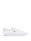 Polo Ralph Lauren Longwood Logo-print Leather Low-top Trainers In White