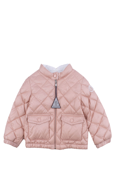 Moncler Kids' Nylon Down Jacket In Rose