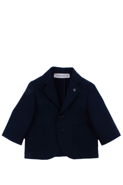 Manuel Ritz Babies' Viscose Blend Jacket In Blue