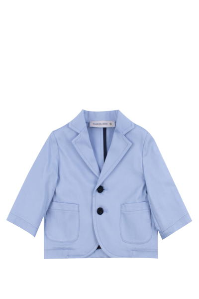 Manuel Ritz Babies' Cotton Jacket In Light Blue