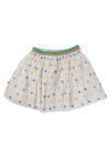 STELLA MCCARTNEY WHITE TULLE SKIRT WITH COLORFUL STARS