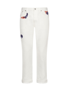 Dior Kennyscharf Patches Jeans Men In White