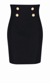 Balmain 4-button Grand De Poudre Mini Skirt In Black