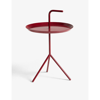 Hay Dlm Powder-coated Steel Side Table 58cm X 38cm In Red