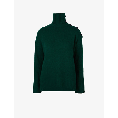 Zadig & Voltaire Alma Funnel-neck Cashmere Jumper In Buisson