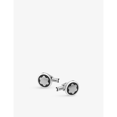 MONTBLANC MENS STAR STAINLESS STEEL CUFFLINKS,84375124