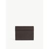 Polo Ralph Lauren Mens Brown Logo-debossed Leather Cardholder 1size In Brown