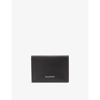 Acne Studios Brand-embossed Leather Card Holder In Black