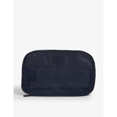 Lipault Logo-embossed Medium Shell And Mesh Packing Cube In Navy