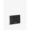Sandro Textured Logo-embossed Cardholder In Noir / Gris