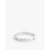 Kurt Geiger Crystal-embellished Eagle-head Brass Bangle In Silver